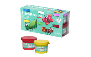 Тесто для лепки  6 цв "ErichKrause.Baby" с Алоэ Вера по 35гр 61402