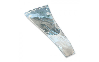 Пакет конус для цветов металлизированный 10*38*80 (с рисунком) "Супер" 110