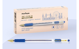 Ручка шариковая "MunHwa.MC Gold" синяя 0,5мм масл.основа BMC-02 207858