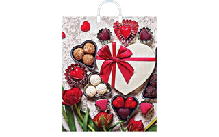 Пакет  38*45 "Сладкое сердце" 90мкм с пластиковой ручкой ПЛР51785 (1892)