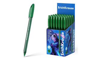 Ручка шариковая "Erich Krause.U-108 Stick Original.Ultra Glide Technology" зеленая 1мм 63102