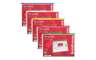 Папка на молнии В5 "Erich Krause.Zip Pocket" 240*145мм 2936