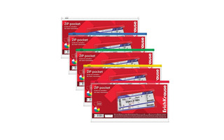 Папка на молнии С5 "Erich Krause.Zip Pocket.Travel" 253*130мм 4563