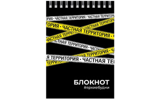 Блокнот А6   80л "Частная территория" гребень клетка лак 64311 Феникс+