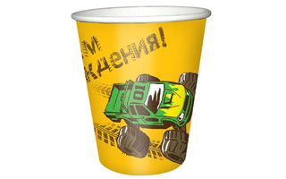 Стаканы "Тачки.Монстры Трак" бумажные 200мл (6шт в уп) 6078959