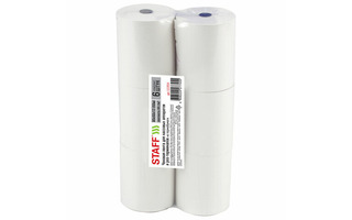 Лента чековая кассовая 80*65*12мм (50м) термо 44г/м2 STAFF 111954