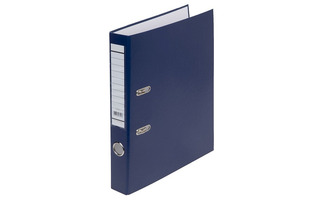 Папка-регистратор 50мм "Hatber" бумвинил синяя,карман 50ПР4_00009