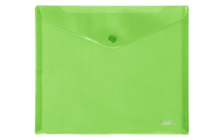Папка с кнопкой А5 "Hatber" зеленая 243*210мм 180мкм AKk_15104 010733