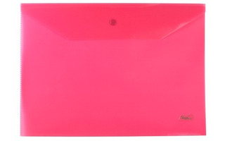 Папка с кнопкой А4 "Hatber" красная 180мкм AKk4_00003