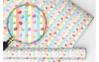 Бумага упаковочная 67*97см "Разноцветные макарони" 404 15.25.02532