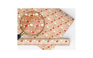 Бумага упаковочная крафт 67*97см "Письма любимым" 414 15.25.02546