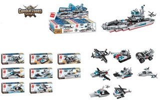 Конструктор пласт "Машинки.Военно-морская техника" ассорти BRICK1411 305318