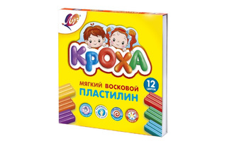Пластилин 12 цв "Кроха" 180гр восковой 23С1484-08 Луч