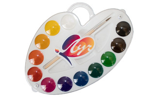 Краски  акв 12 цв "Палитра" 29С1761-08 кисть Луч