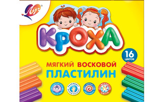 Пластилин 16 цв "Кроха" восковой 264гр 28С1646-08 Луч
