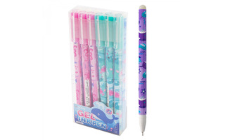 Ручка Пиши-стирай гелевая "Yalong.Киты" синяя 0,5мм YL222603