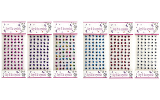 Декоративные элементы "Alingar.Глазки" d=1см 50шт разноцв. самокл. AL6642