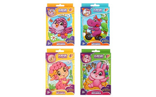 Набор для творчества "Картина из пластилина.Зайка,овечка,бегемотик,воробышек" 33С2159-08 Луч