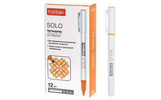 Артмаркер "Hatber Solo NEON.Оранжевый" 1мм/4мм HL_088691