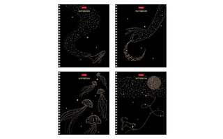 Тетрадь 48 л "Золотая магия" клетка гребень 3D фольга 48Т5лофВ1гр 088354 Хатбер