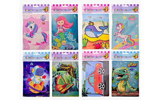 Мозаика алмазная "Детская.Ассорти" 13*23см на картоне частич.выкл М-12102 Mazari