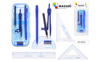 Готовальня  8 предм. Mazari в пласт. футляре М-4502
