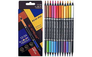 Карандаши 24 цв/12 шт "ACMELIAE.Blackwood Artmate" двухстор. 43186