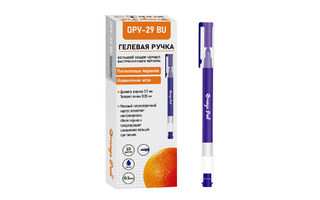 Ручка гелевая "ORANGE PEEL" синяя игольч. 0,5мм OP V-29 BU