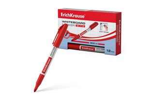 Маркер "ErichKrause. W-110" для белых досок красный 2мм 56917