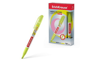 Текстовыделитель "ErichKrause.Visioline V-11 Neon" желтый 0,6-4мм 56905