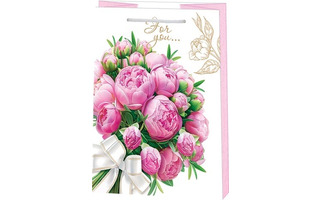 Сумка ламинированная 18*23 "Букет пионов" 10-30-458