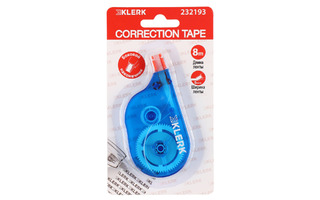 Корректирующая лента "KLERK" 5мм*8м сини корп. 232193 Кокос