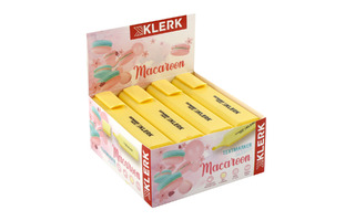 Текстовыделитель "KLERK.Макарун Пастель" желтый 1-5мм 209075