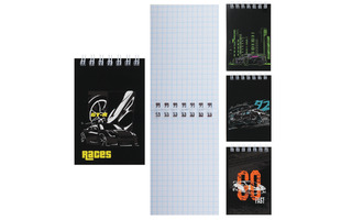 Блокнот А7   40л "Авто" спираль клетка 252780 Кокос