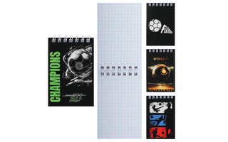 Блокнот А7   40л "Футбол" спираль клетка 252778 Кокос