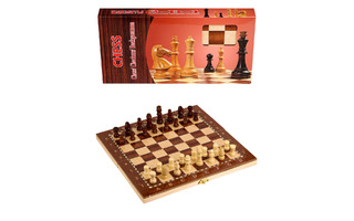 Шашки+шахматы+нарды 3в1 24*24см лакиров.дерево AN02595