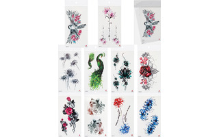 Наклейки "Тату.Цветочный микс 2" ассорти 11*21см ТА-1764 (ЦЕНА ЗА ЛИСТ)