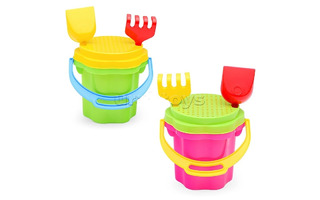 Набор для песка №101 (ведро 0,3л+сито+совок+грабли) 15*11*11см 01801