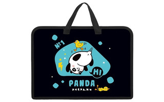 Папка для тетрадей А4 "Панда энерджи" 70мм молния с ручками AMn_08092 Hatber