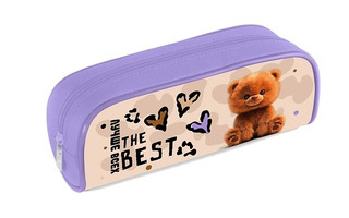 Пенал мягкий "Пушистый мишка" 210*80*40мм на молнии Npk_65241 Hatber