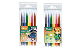 Фломастеры  6цв "Schoolformat.Яркие зверята" ФЛ06-ЯЗВ