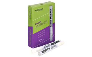 Маркер-краска "Informat.Paint professional" белая 2-4мм KRR04W