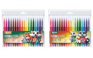 Фломастеры 18цв "Schoolformat.Яркие зверята" ФЛ18-ЯЗВ