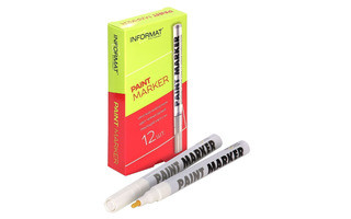 Маркер-краска "Informat.Paint professional" белая 2мм KRR02W