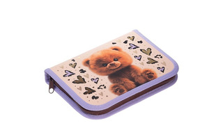 Пенал 1 отд "Пушистый мишка" 190*130 3D фольга NPn_44058 Hatber