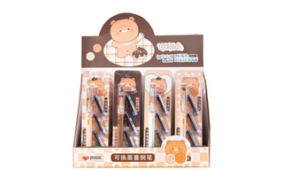 Ручка перьевая "Мишка" синяя 3 картриджа 252035 Кокос