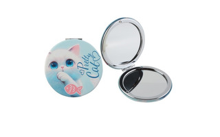 Сувенир зеркало "Пушистик" 7*7см голубое 251876 Кокос