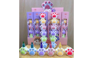 Набор текстовыделителей  5шт "Cat paw" 1-3мм 252417 Кокос