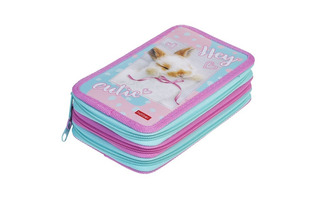Пенал 3 отд "Ушастик" на молнии 190*110мм NPn_40098 Хатбер