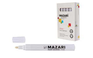 Маркер-краска "Mazari" белая 2мм М-5043-80